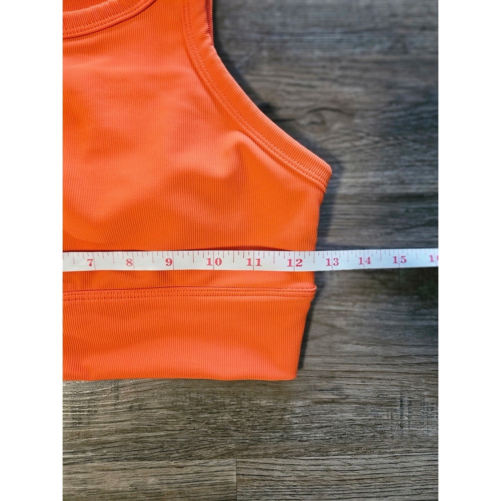 Wilo The Label Orange Ribbed Cropped Tank - Picture 3 of 7